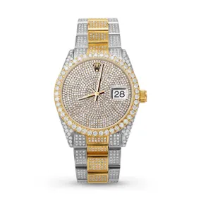Rolex Datejust Diamond Bezel Watch 36mm Champagne Diamond Dial | 12.65ct