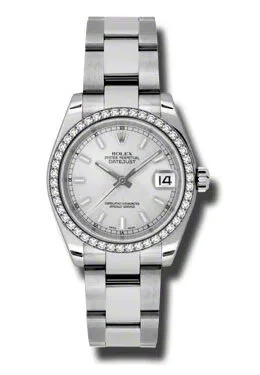 Rolex Datejust Lady 31 Silver Dial Stainless Steel Oyster Bracelet Automatic Watch 178384SSO