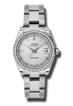 Rolex Datejust Lady 31 Silver Dial Stainless Steel Oyster Bracelet Automatic Watch 178384SSO