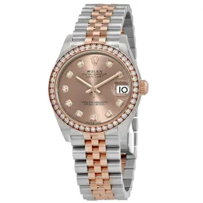 Rolex Datejust Rose Diamond Dial Automatic Ladies Steel and Everose Gold Jubilee Watch 278381PDJ