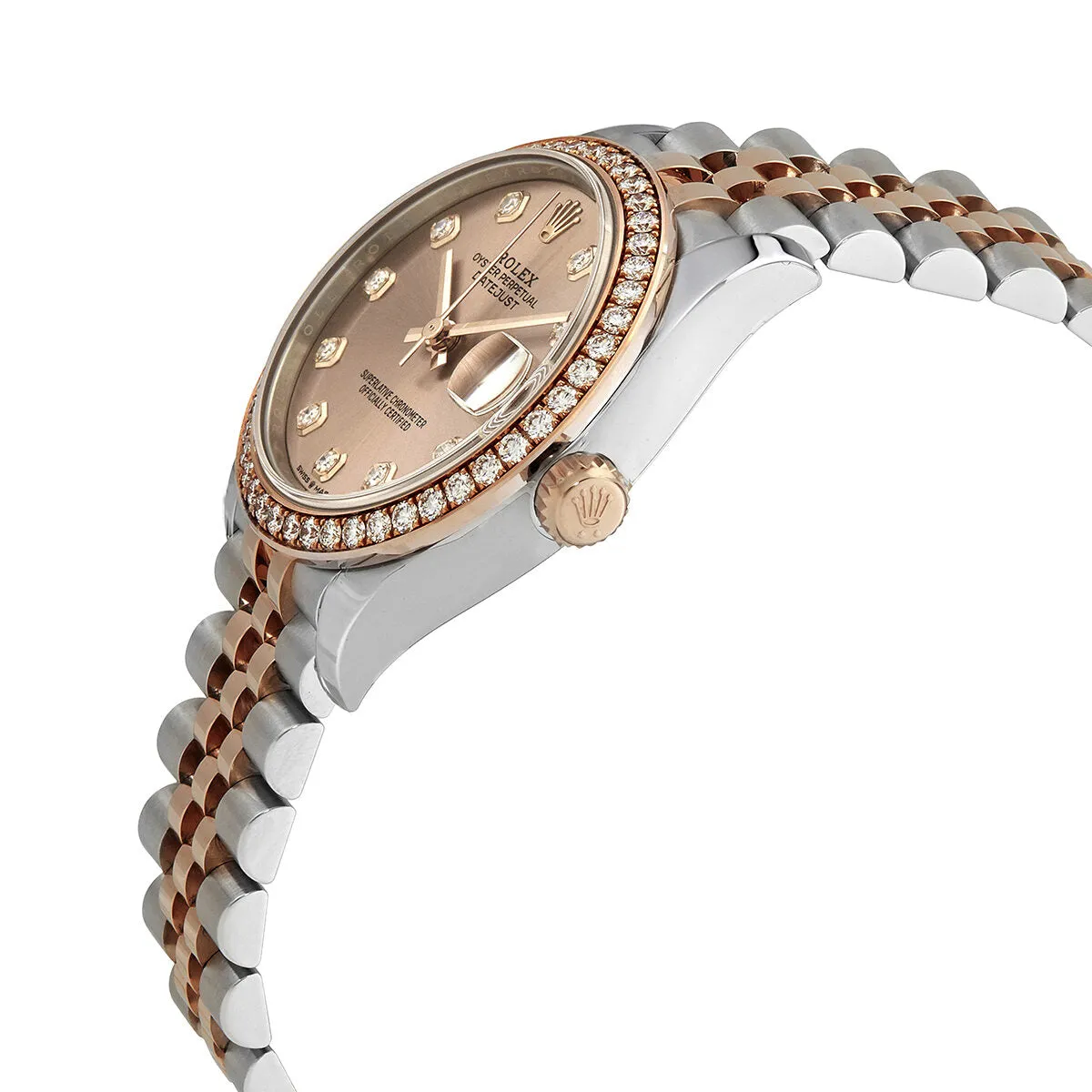 Rolex Datejust Rose Diamond Dial Automatic Ladies Steel and Everose Gold Jubilee Watch 278381PDJ