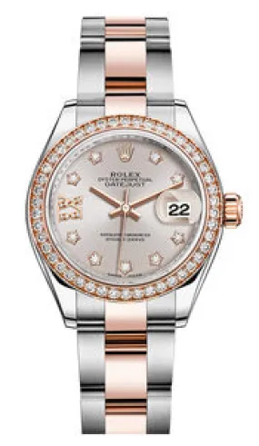 Rolex Lady Datejust Sundust Diamond Dial Automatic Steel and 18ct Everose Gold Oyster Watch 279381SNRDO