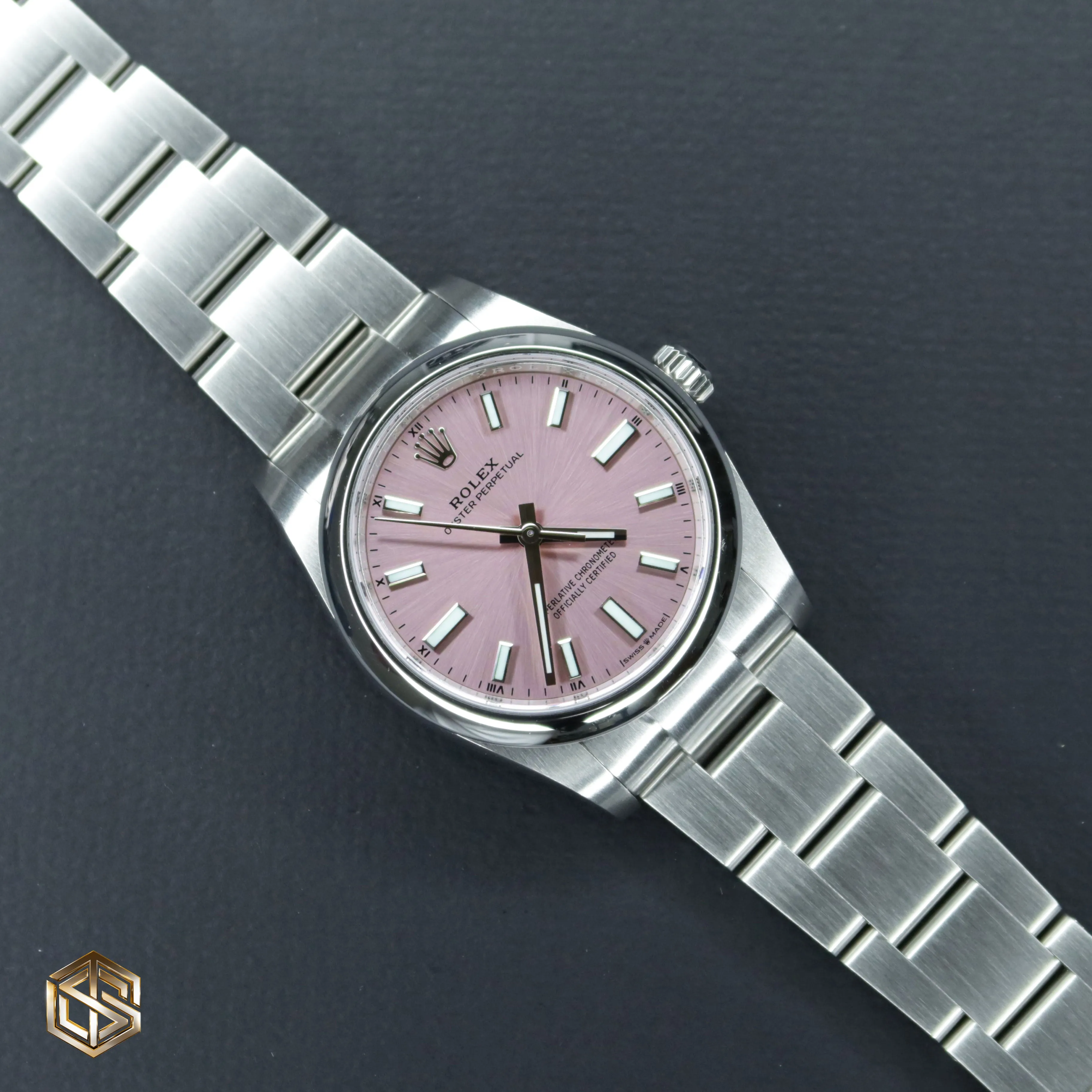 Rolex Oyster Perpetual 34 124200 Pink Dial 2022 Unworn Watch