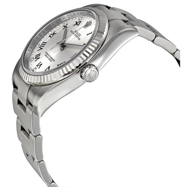 Rolex Oyster Perpetual 36 mm Silver Dial Stainless Steel Bracelet Automatic Men's Watch 116034SDO