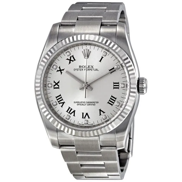 Rolex Oyster Perpetual 36 mm Silver Dial Stainless Steel Bracelet Automatic Men's Watch 116034SDO