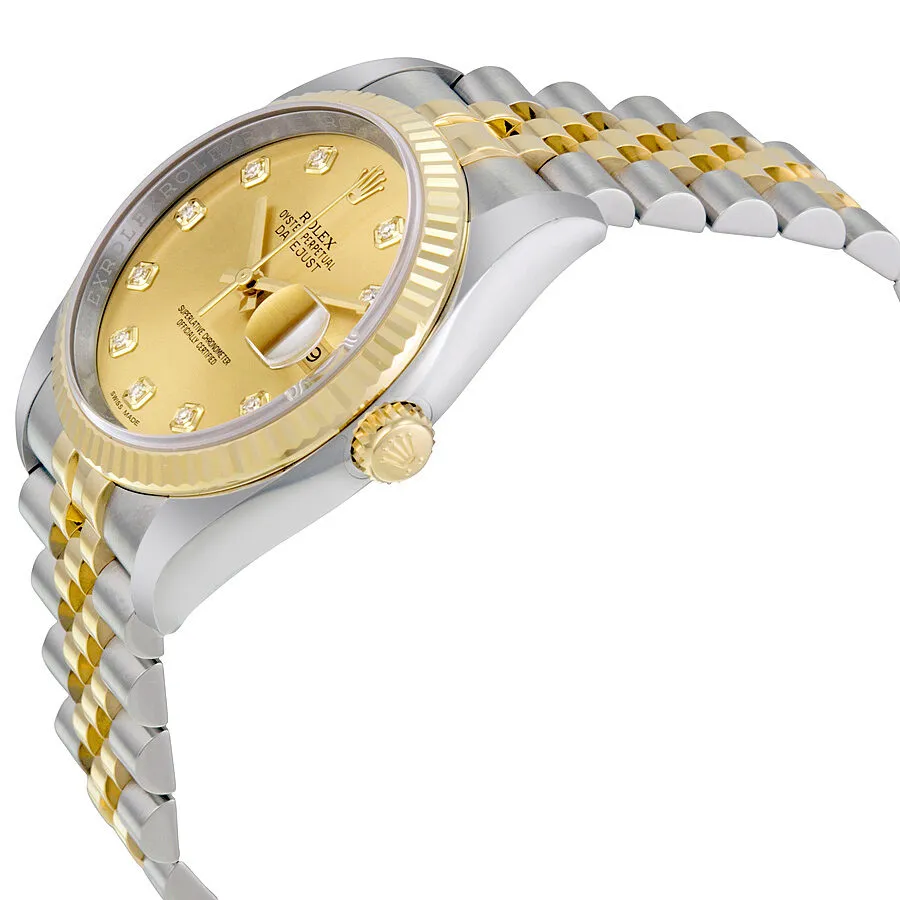 Rolex Oyster Perpetual Datejust 36 Champagne Dial Stainless Steel and 18K Yellow Gold Jubilee Bracelet Automatic Men's Watch 116233CDJ 116233-CDJ