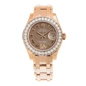 Rolex Pearlmaster Automatic Diamond Watch 80285MRDP 80285 MRDP