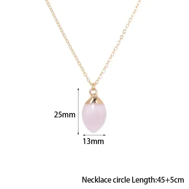 Rose Quartz Pendant Necklaces