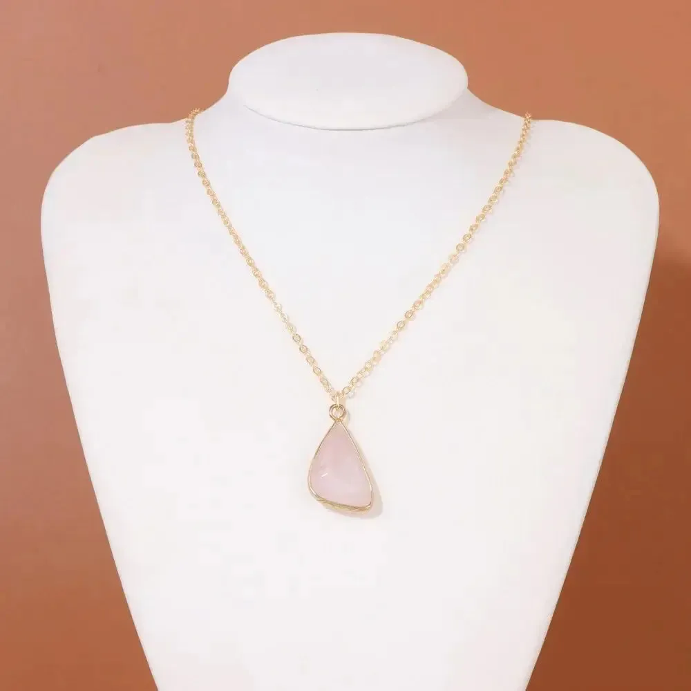 Rose Quartz Pendant Necklaces