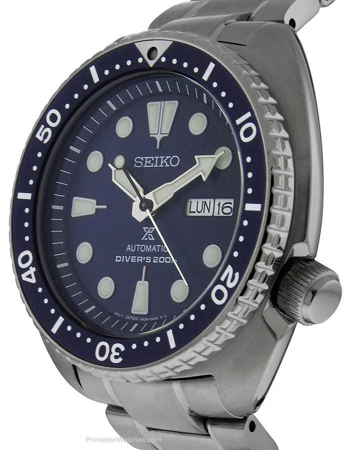 Seiko Prospex Mens Turtle Automatic - Stainles - Bracelet - Blue Dial - Day/Dat