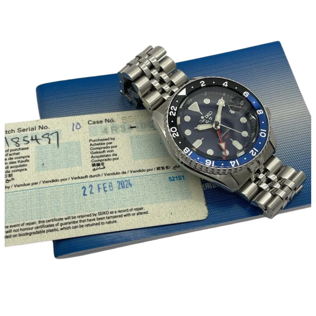Seiko SSK003K1 42.5mm Automatic GMT Blue Dial Watch