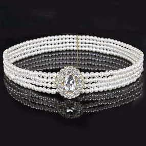 Sexy Beading Elastic Waist Belts