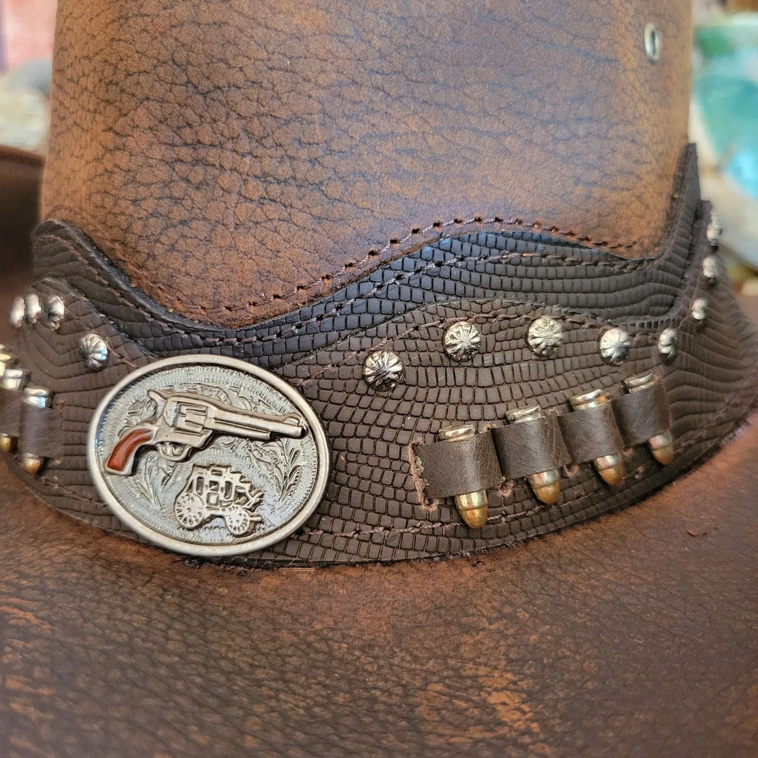 Shapeable Leather Hat, the "Truth or Consequences" by Bullhide 4076CH