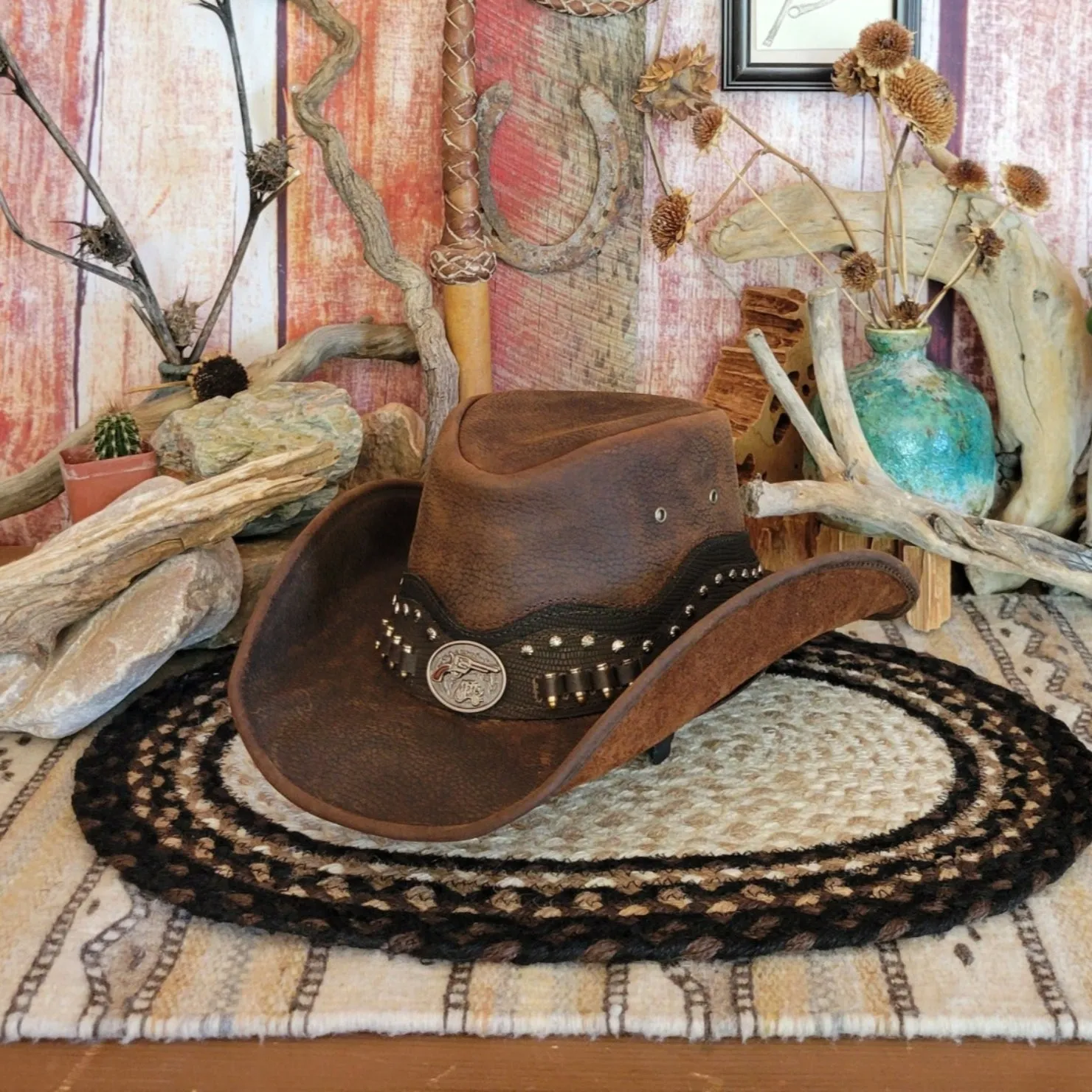 Shapeable Leather Hat, the "Truth or Consequences" by Bullhide 4076CH