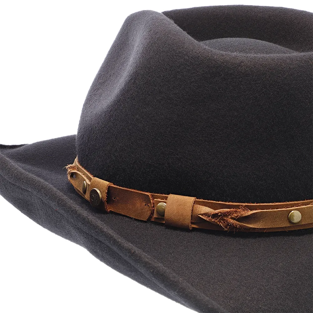 Shetland - Walrus Hats Dark Brown Wool Felt Cowboy Hat - H7013