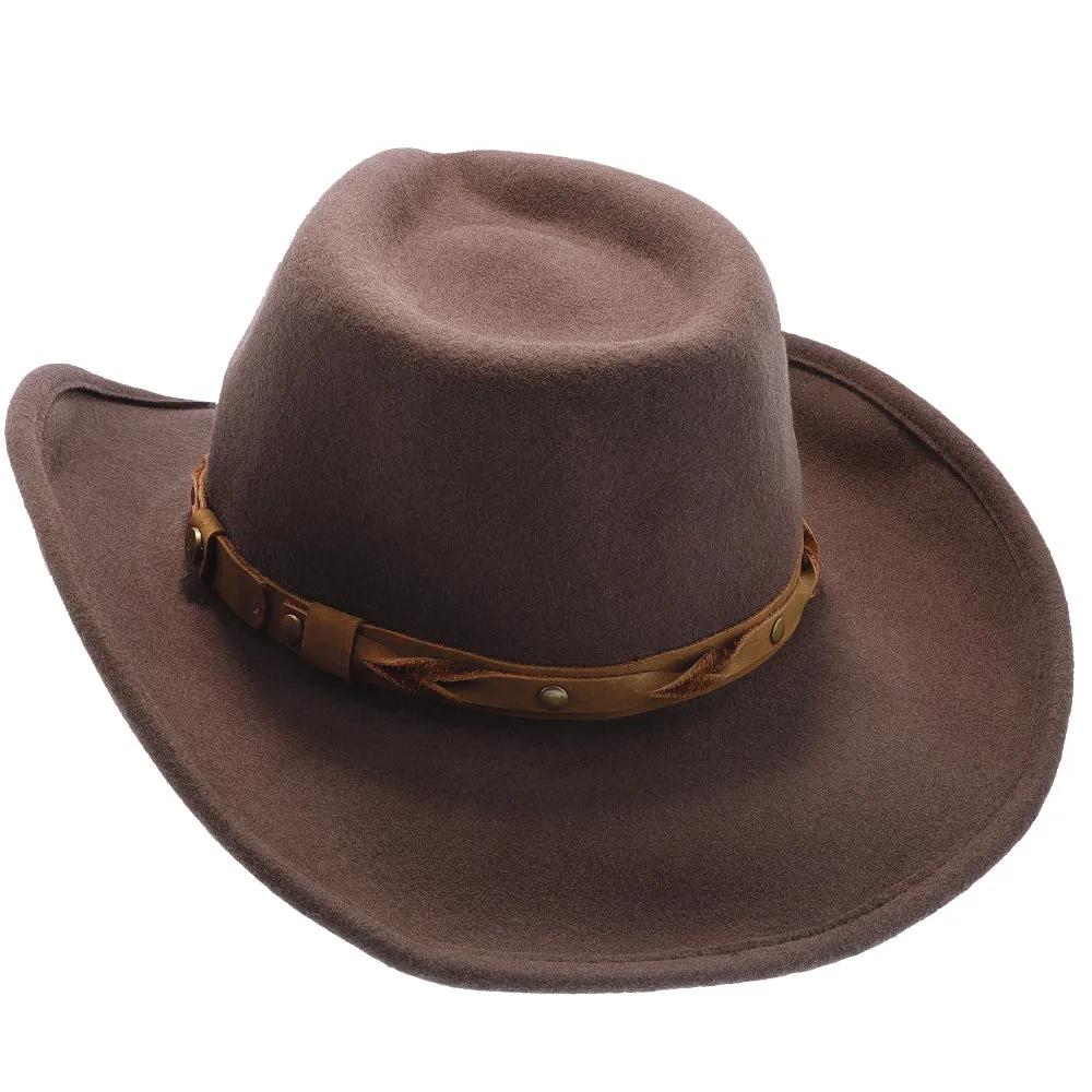 Shetland - Walrus Hats Dark Brown Wool Felt Cowboy Hat - H7013