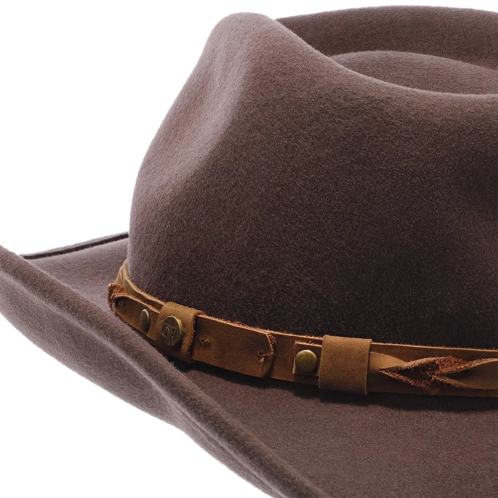 Shetland - Walrus Hats Dark Brown Wool Felt Cowboy Hat - H7013