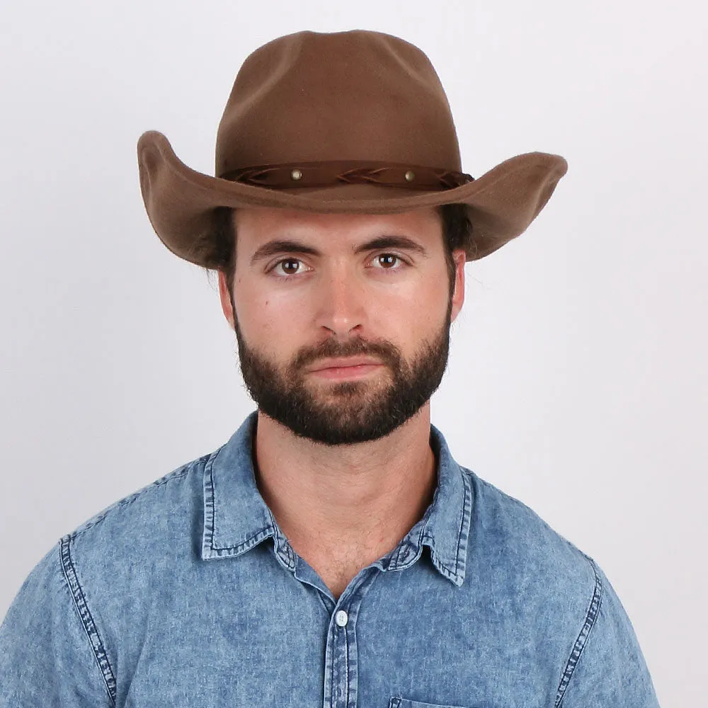 Shetland - Walrus Hats Dark Brown Wool Felt Cowboy Hat - H7013