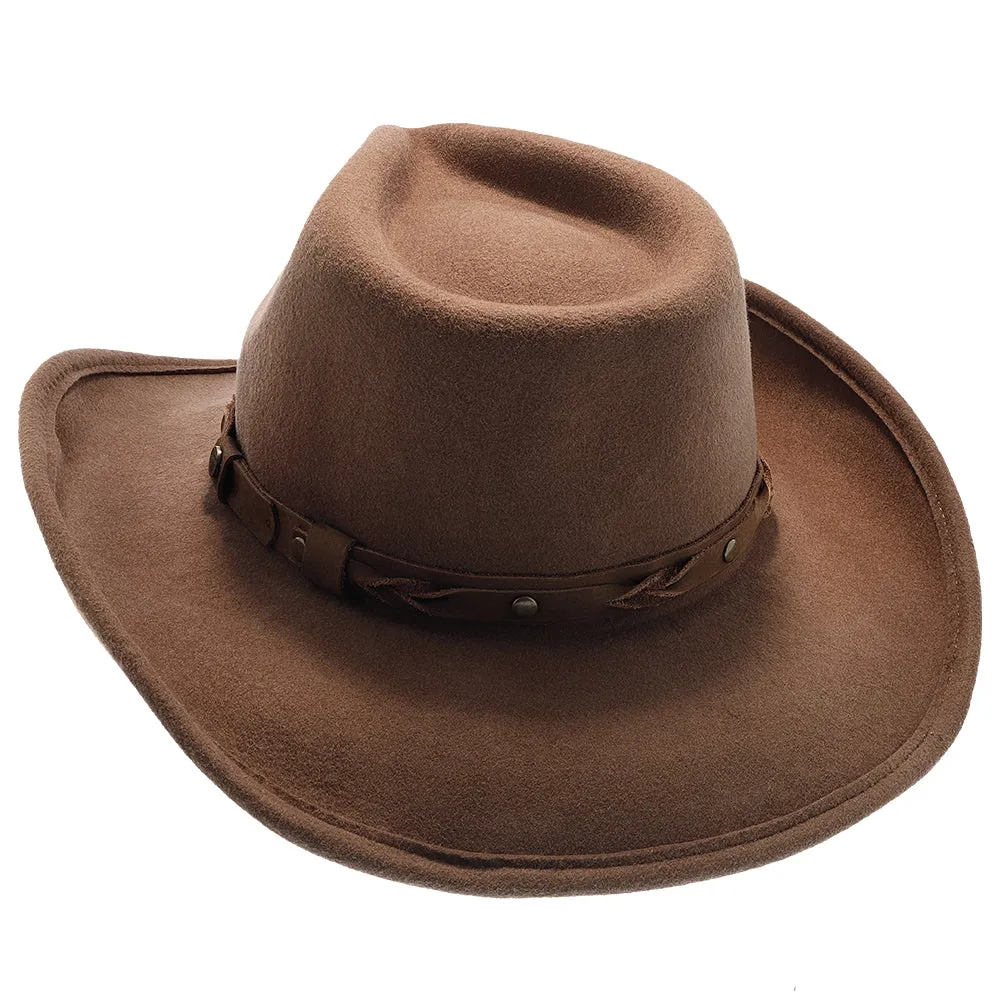 Shetland - Walrus Hats Dark Brown Wool Felt Cowboy Hat - H7013