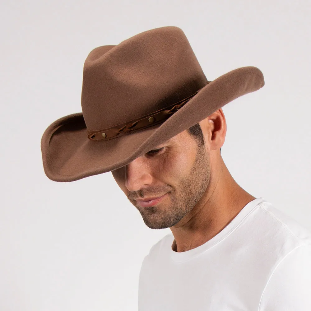 Shetland - Walrus Hats Dark Brown Wool Felt Cowboy Hat - H7013