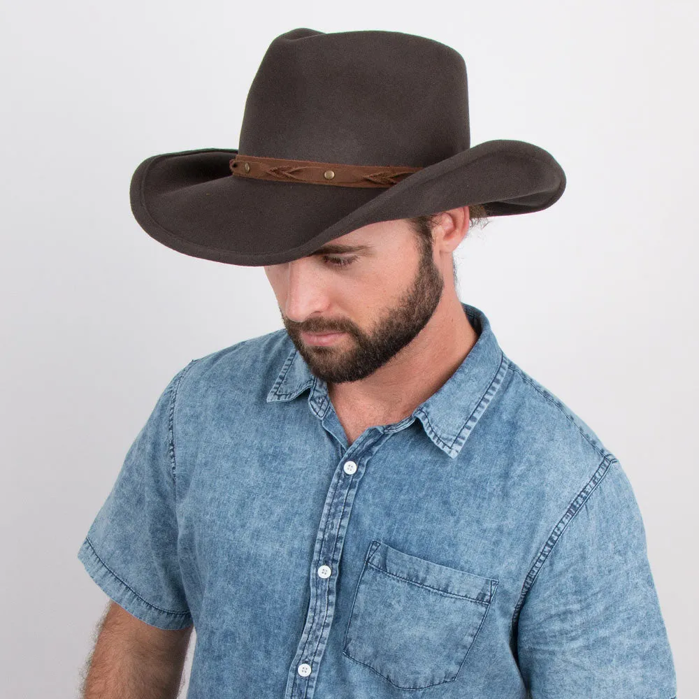 Shetland - Walrus Hats Dark Brown Wool Felt Cowboy Hat - H7013
