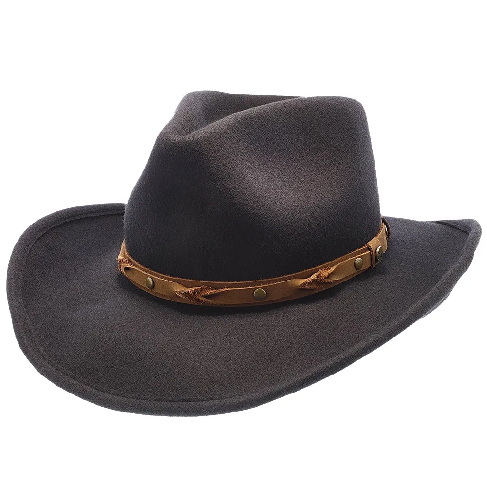 Shetland - Walrus Hats Dark Brown Wool Felt Cowboy Hat - H7013