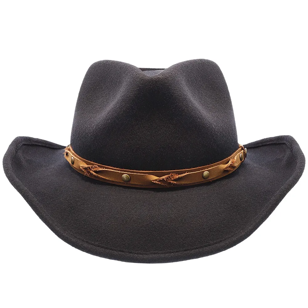 Shetland - Walrus Hats Dark Brown Wool Felt Cowboy Hat - H7013
