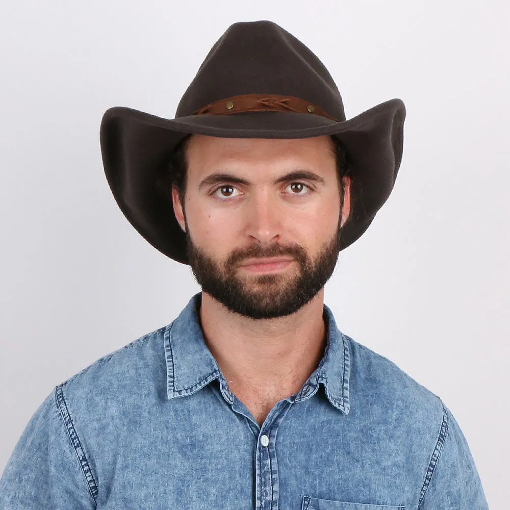 Shetland - Walrus Hats Dark Brown Wool Felt Cowboy Hat - H7013