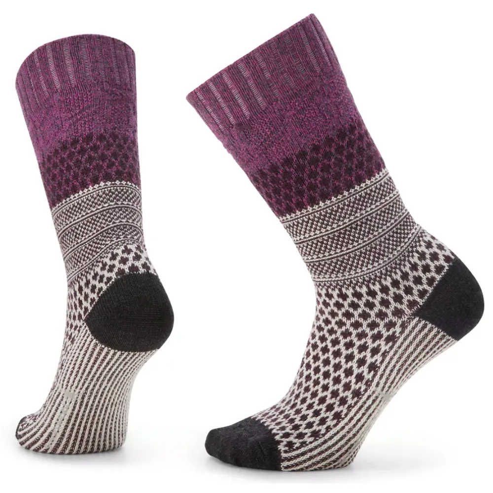 Smartwool Everyday Popcorn Cable Full Cushion Meadow Mauve Crew Socks (Women's)