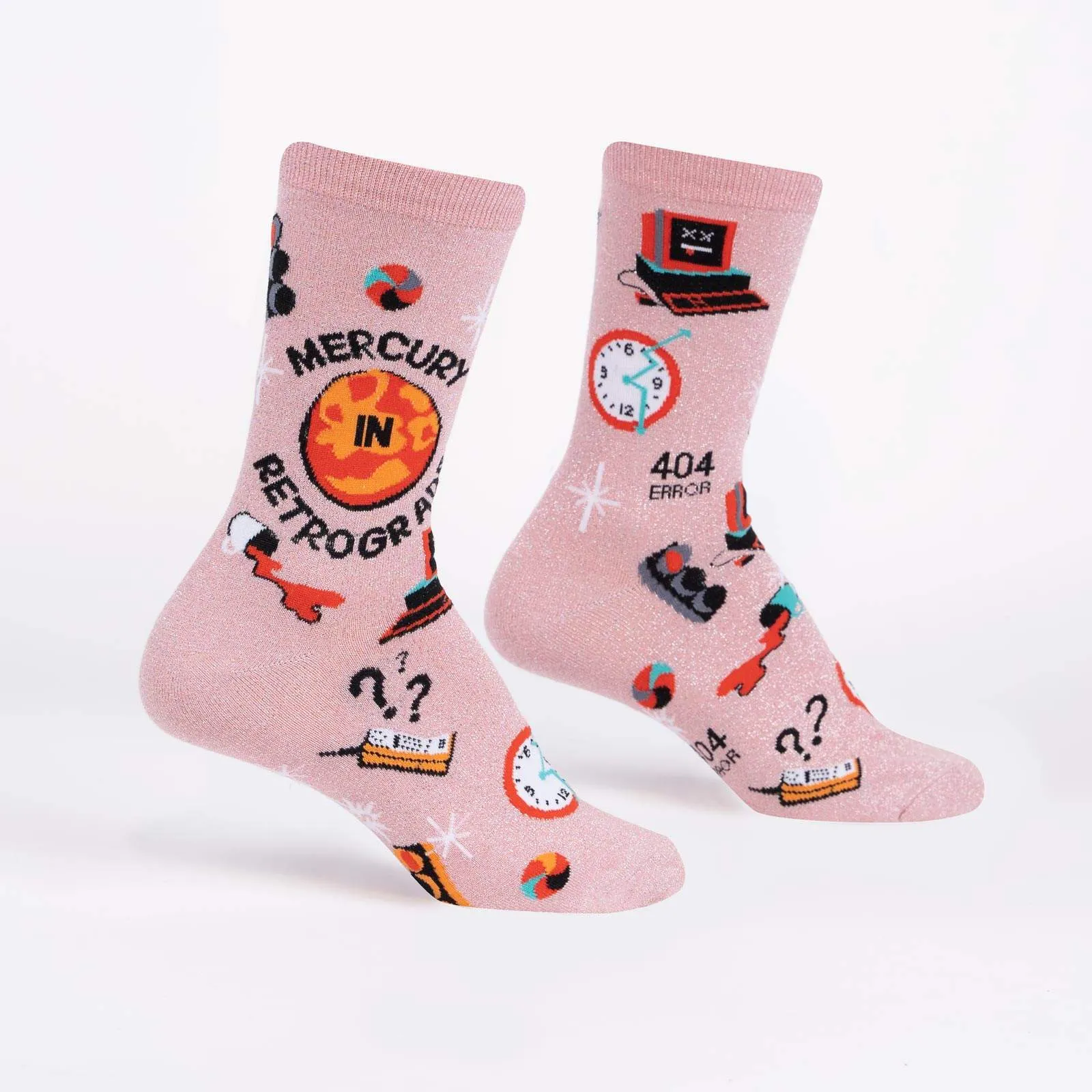 Sock it to Me  Mercury in Retrograde Womens Crew Socks