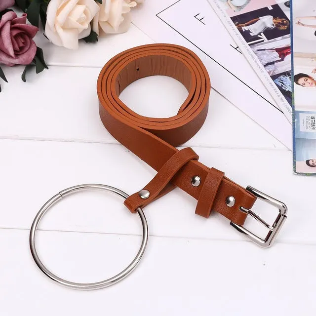Solid Waist Buckle Women Decoration Belts Casual Circle
