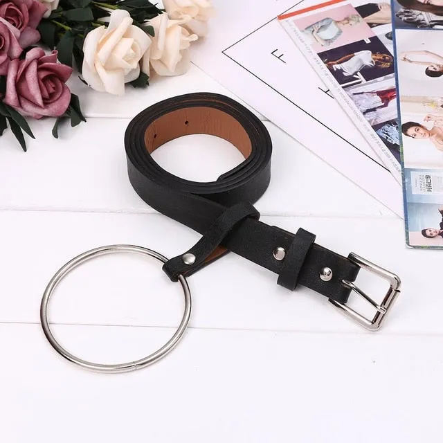 Solid Waist Buckle Women Decoration Belts Casual Circle