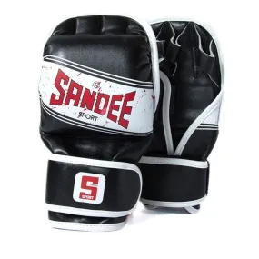 Sport MMA Sparring Gloves - Black & White