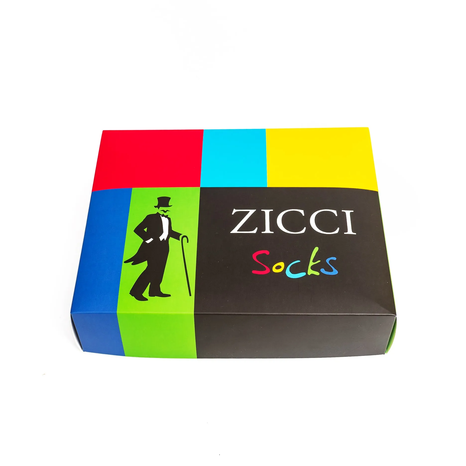 Summer Fun 2 Gift Box - Colors Yellow, Blue, Green and Black - 4 Pairs