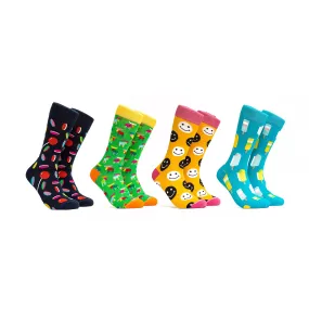 Summer Fun 2 Gift Box - Colors Yellow, Blue, Green and Black - 4 Pairs