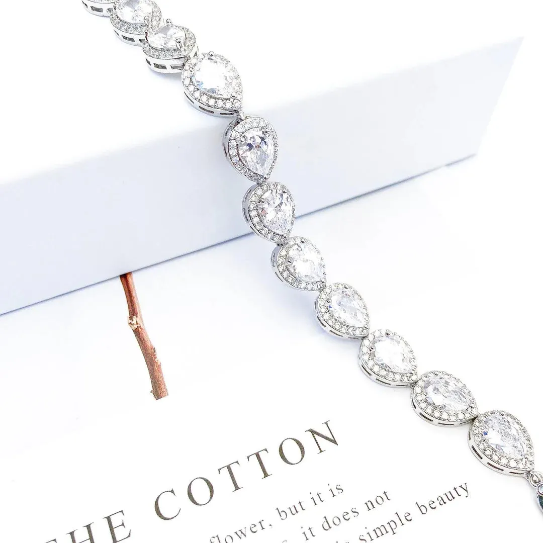 Teardrop Bracelet & Earring set