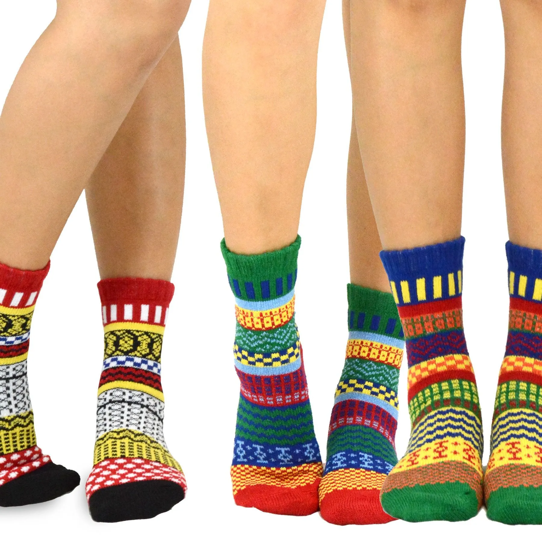 TeeHee Socks Women's Warmer Cotton Crew ACE 3-Pack (11321)