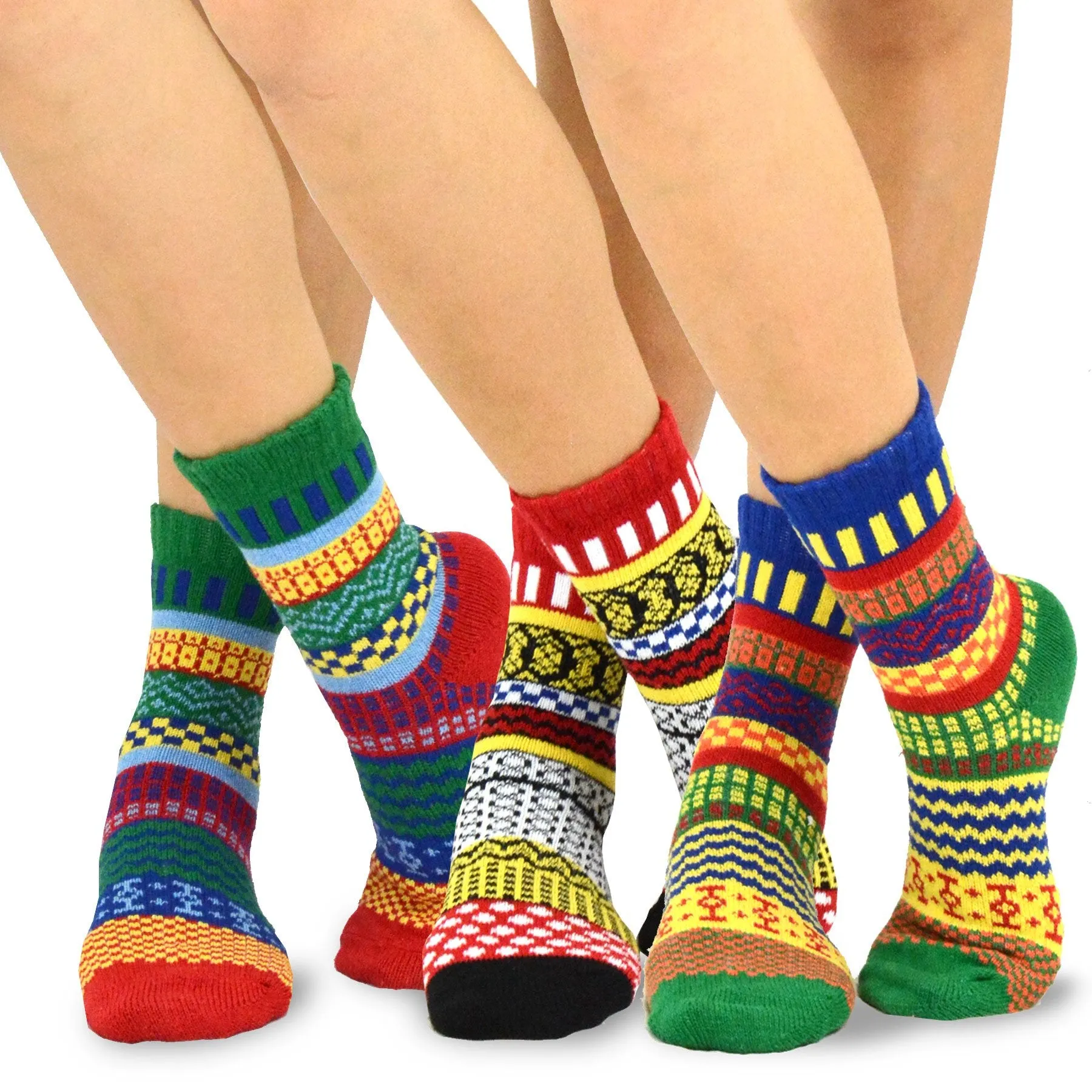 TeeHee Socks Women's Warmer Cotton Crew ACE 3-Pack (11321)