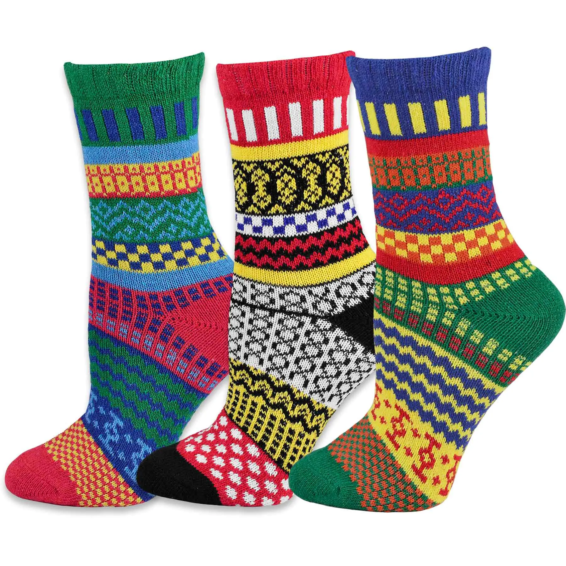 TeeHee Socks Women's Warmer Cotton Crew ACE 3-Pack (11321)