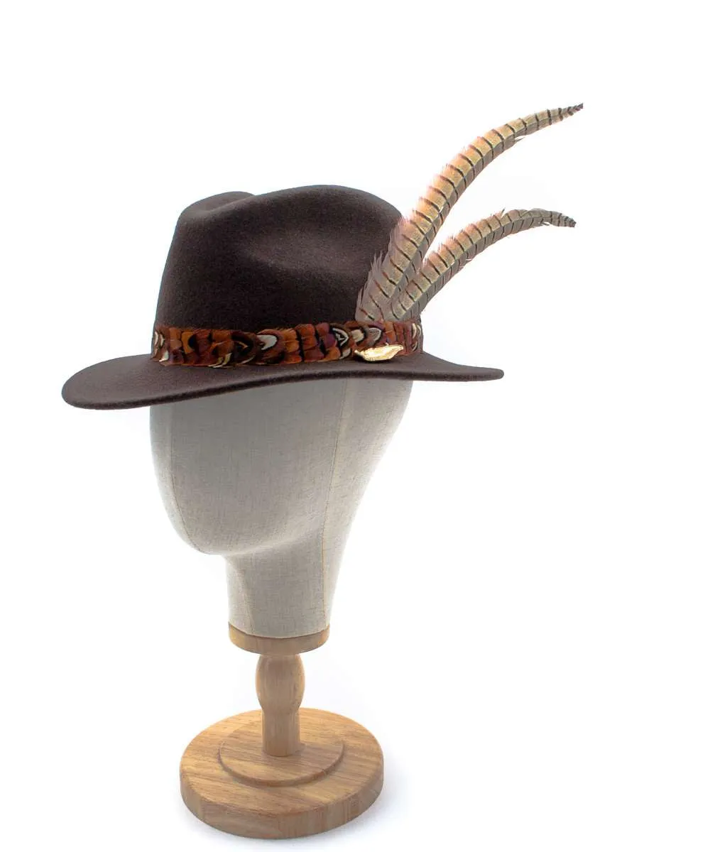 The Isabella in Brown (Pheasant Feather Tail)