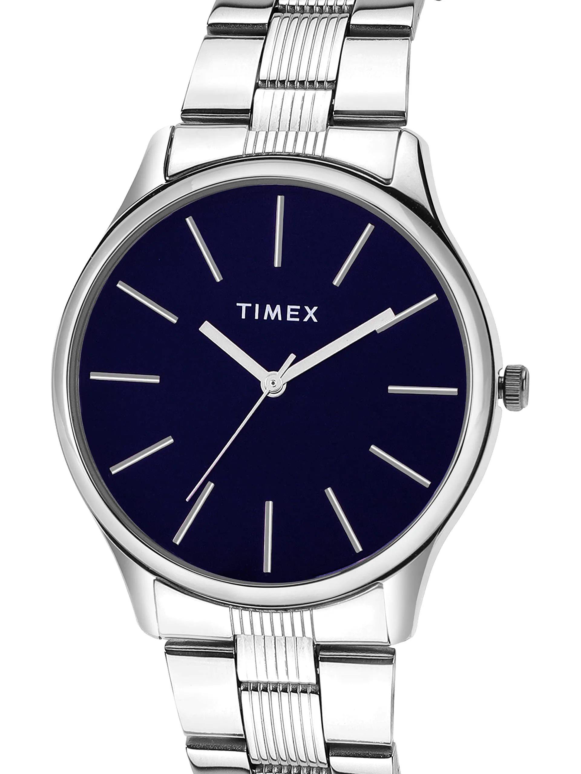 TIMEX Stainless Steel 3 Hands Men Analog Blue Dial Coloured Quartz Watch, Round Dial with 40 Mm Case Width - Twtg73Smu01