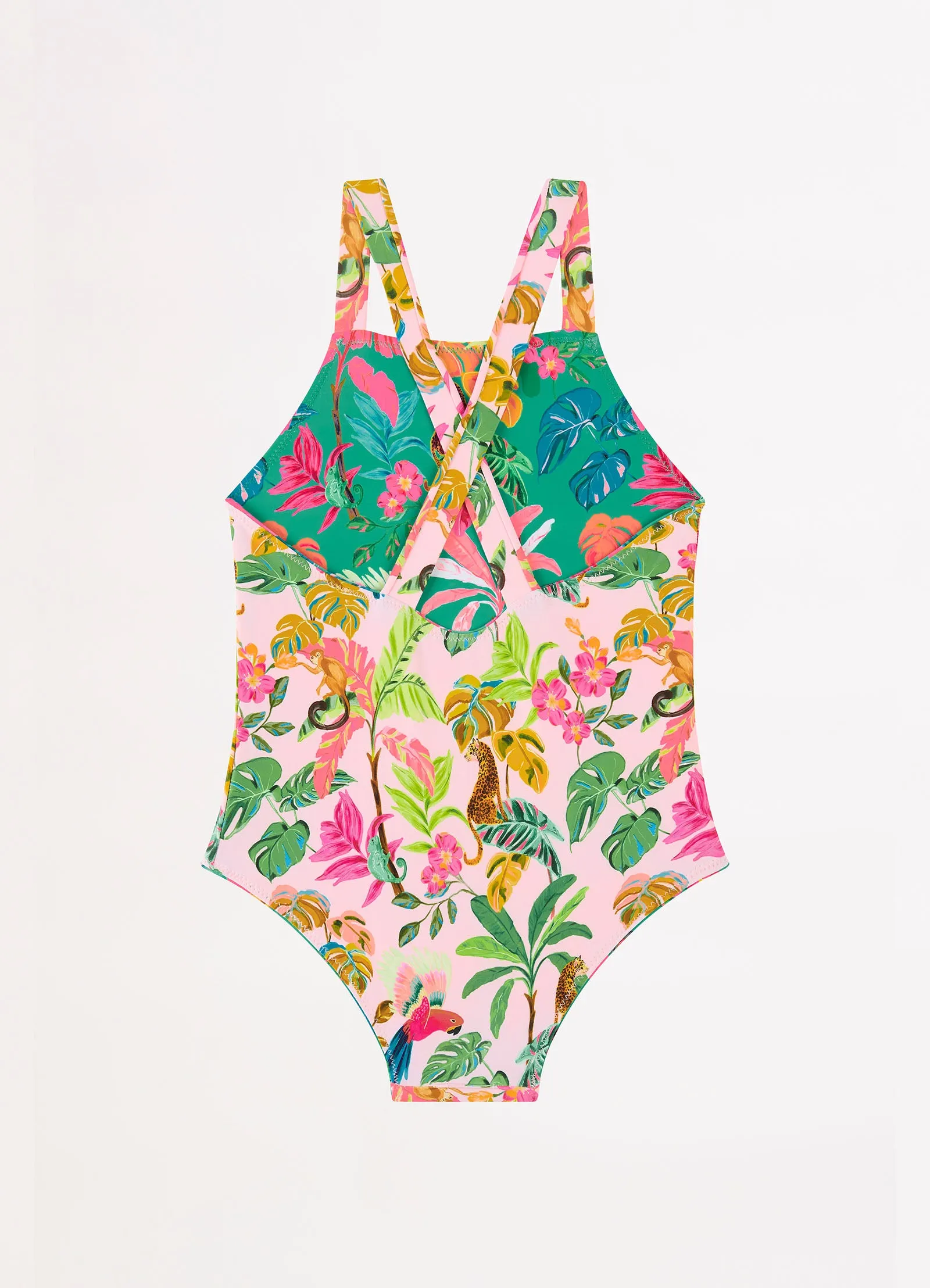 Tropical Dreams Girls Reversible One Piece - Tropical