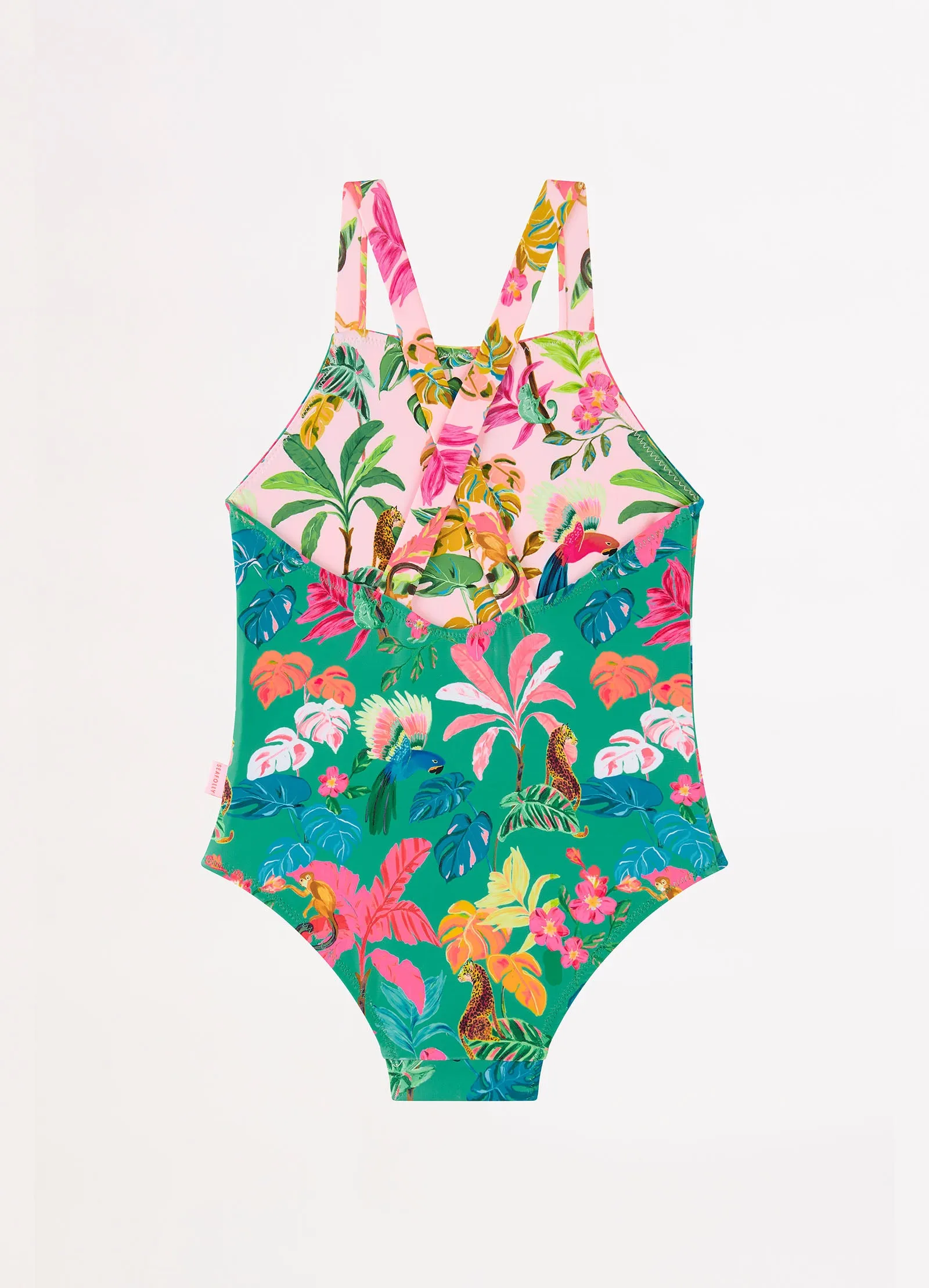 Tropical Dreams Girls Reversible One Piece - Tropical