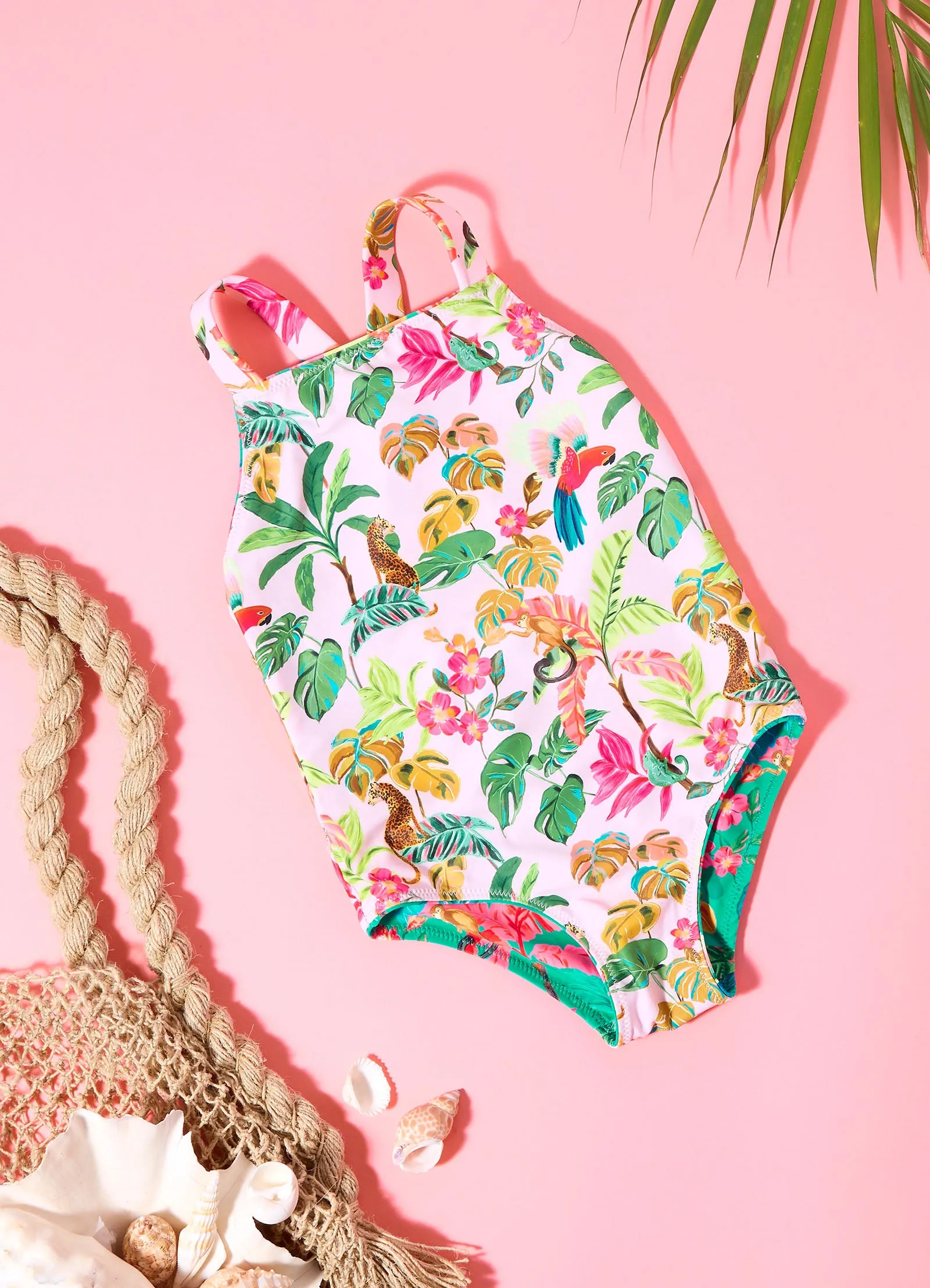 Tropical Dreams Girls Reversible One Piece - Tropical