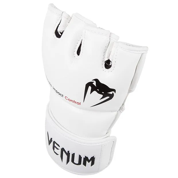 Venum 0124 Impact MMA MUAY THAI BOXING SPARRING GLOVES Skintex Leather Size S / M / L-XL White