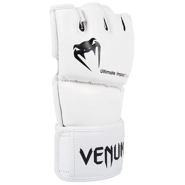 Venum 0124 Impact MMA MUAY THAI BOXING SPARRING GLOVES Skintex Leather Size S / M / L-XL White