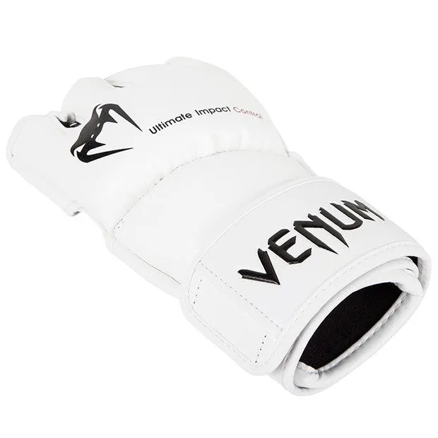 Venum 0124 Impact MMA MUAY THAI BOXING SPARRING GLOVES Skintex Leather Size S / M / L-XL White