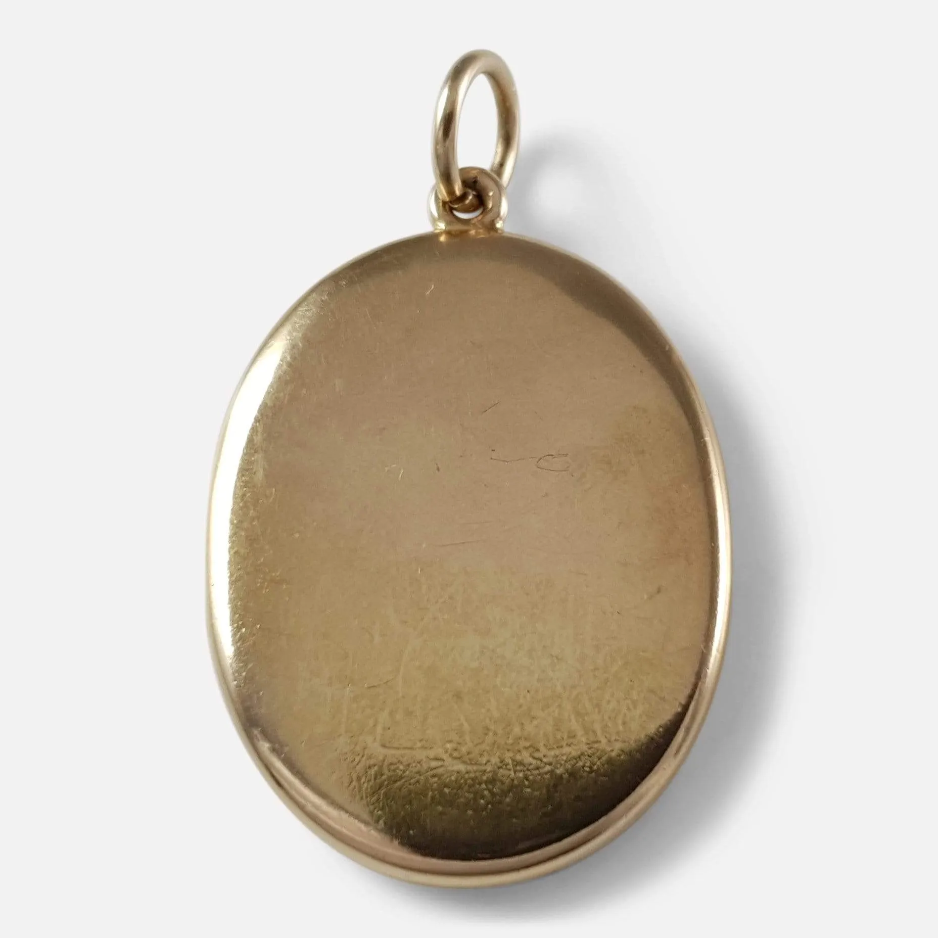 Victorian 15ct Gold Engraved Locket with 9ct Chain