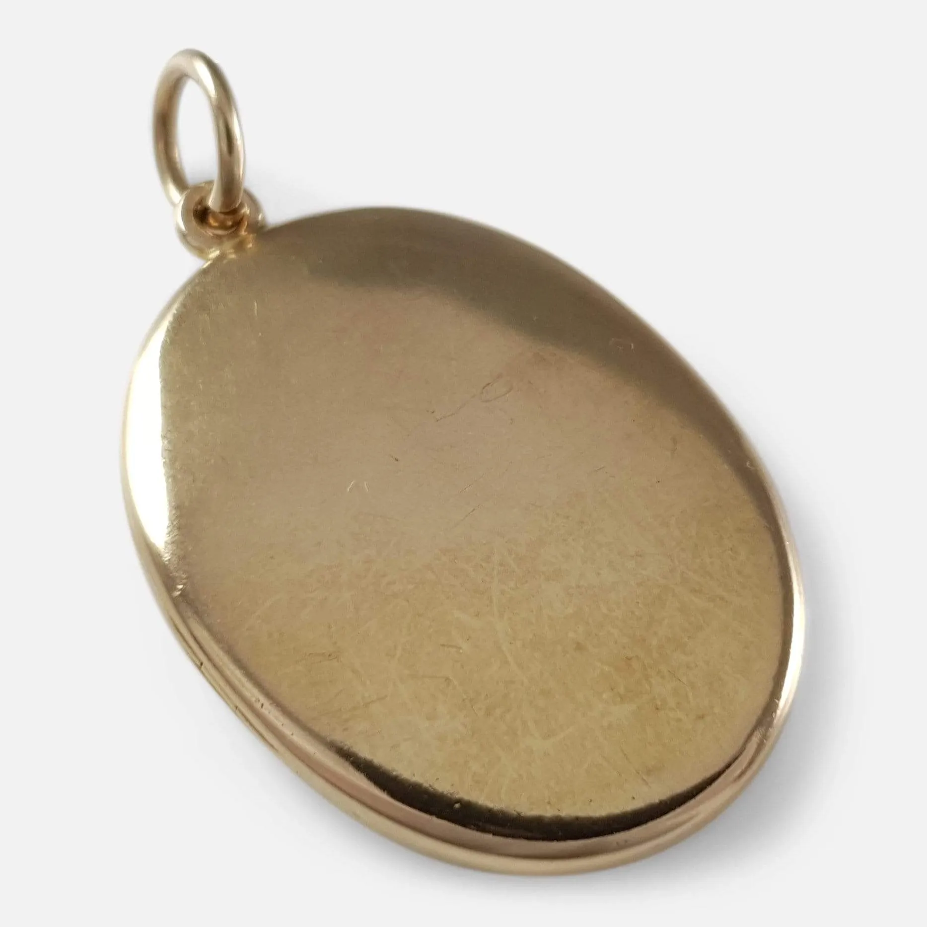 Victorian 15ct Gold Engraved Locket with 9ct Chain