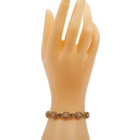 White Halo Cubic Zirconia Bracelet